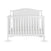 The Child Craft Hampton Arch Top 4-in-1 Convertible Crib in Matte White features a classic design with vertical slats, a curved headboard, adjustable mattress support, and includes a fitted mattress.