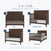 Four images showing a Child Craft Woodland 4-in-1 Convertible Crib in brushed truffle, transitioning from a crib to a toddler bed, day bed, and full-size bed.