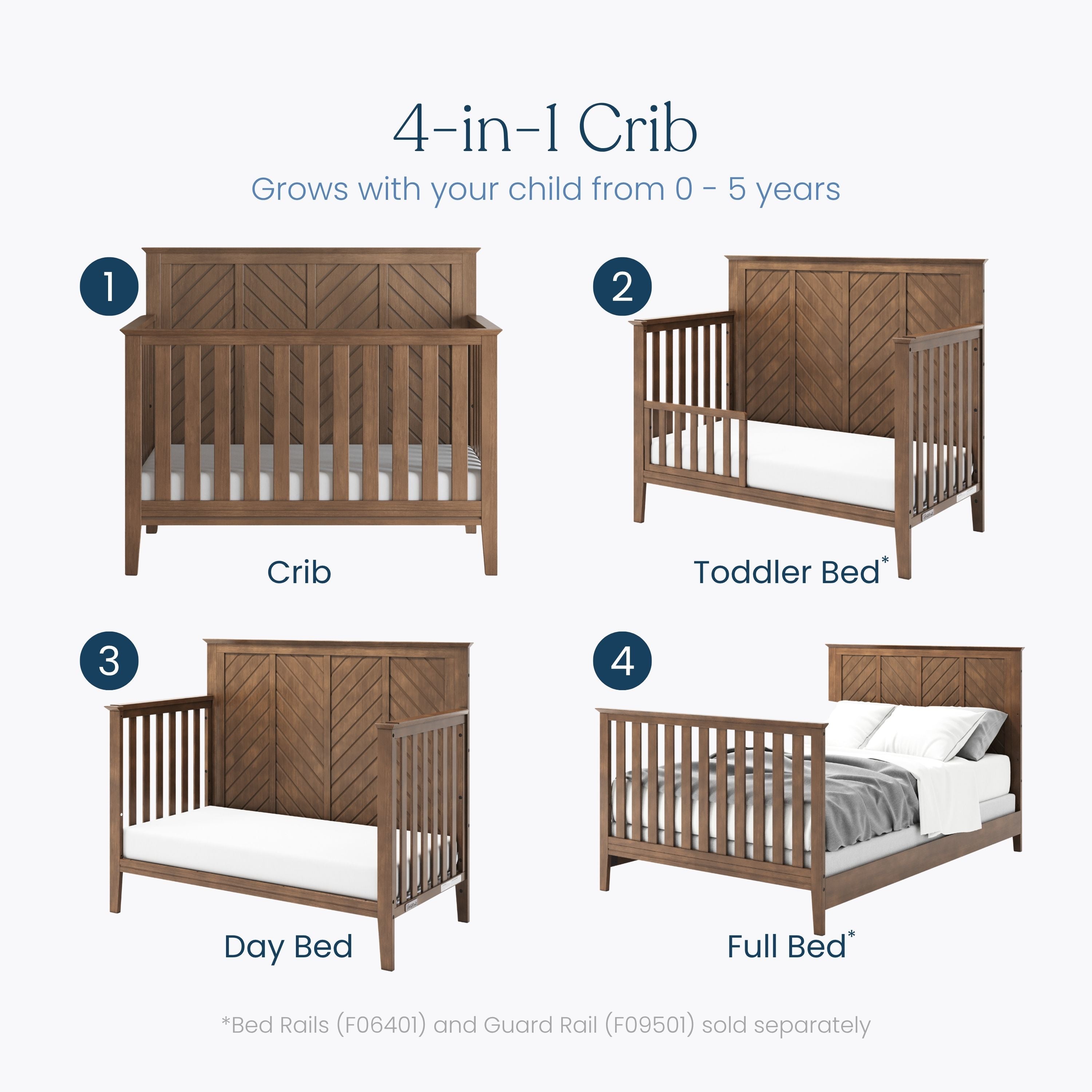 Atwood 3-Piece Nursery Set with Crib, Dresser and Chest