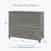 The Child Craft Atwood 3-Drawer Dresser in Lunar Gray offers spacious storage and measures 33