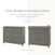 Side-by-side images of the Child Craft Atwood 3-Drawer Dresser in Lunar Gray: one plain, one with a changing table topper and nursery items, showing how this dresser easily converts into a functional changing station.