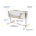 The HALO 2-in-1 Bedside Bassinet Sleeper features breathable mesh panels, zip-down walls, adjustable height, front glide wheels, and a platform base to fit low-clearance beds—offering secure and comfortable bedside sleeping.