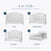 Diagram of the Child Craft Camden 2-Piece Crib and DreamWeave Set in matte white, showing its safe design as it converts from crib to toddler bed, day bed, and full bed. Compatible with a breathable mattress; each stage is clearly illustrated.