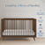 The Child Craft Cranbrook 3 Piece Nursery Set—with convertible crib, dresser, and chest—stands in the room. Text above reads Loved by millions of families. Side text: 70+ years’ experience, baby-safe finishes, ASTM & Baby Safety Alliance certified.