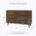 The Child Craft Cranbrook 3 Piece Nursery Set includes a Mid Century Modern brown wood dresser with six drawers on tapered legs (33.25