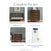 Four nursery items are shown: a brown crib, the Child Craft Cranbrook Double Dresser in Toasted Chestnut, a brown nightstand, and a white breathable crib mattress. The text says “Complete the Set.” Each item is displayed separately.