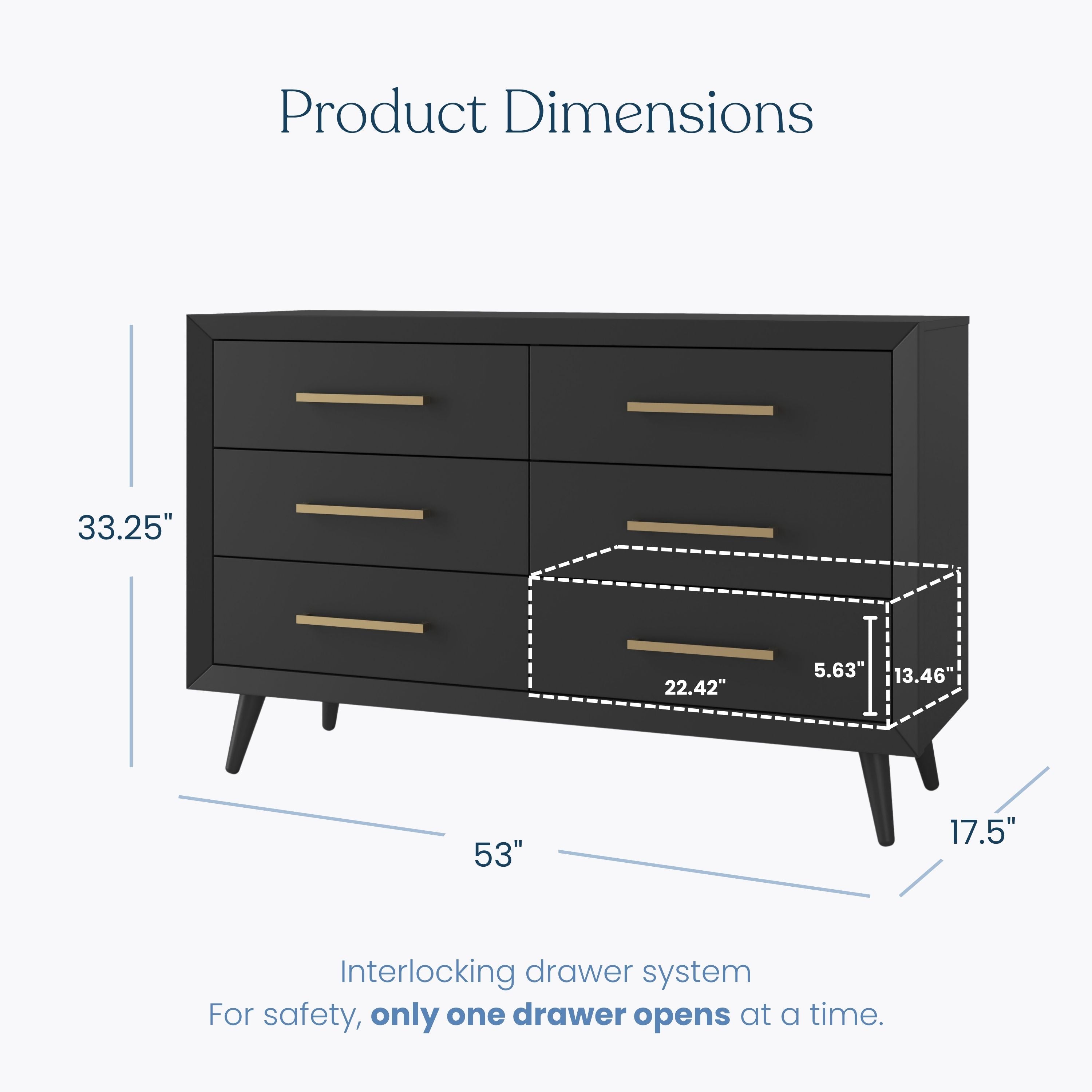 black childrens dresser Canton / Eclipse sanded to capture every gorgeous detail Cranbrook Double Dresser, Ebony at