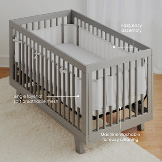 Mesh Baby Bumper Breathable Mesh Crib Liner For Full Sized Crib In