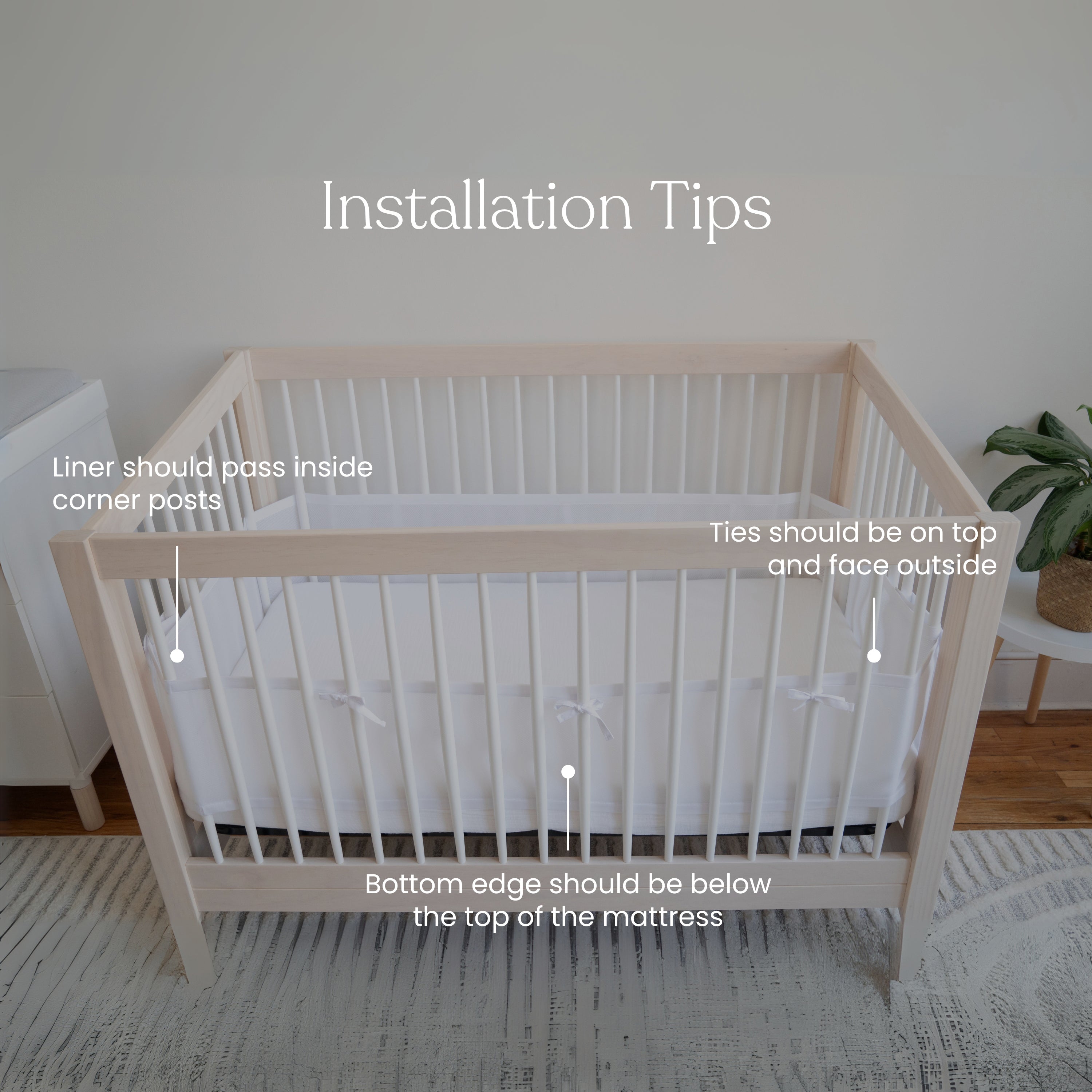 Breathable Mesh Crib Liner for Full Sized Crib HALO
