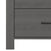 Close-up of the left side of the Child Craft Denman 4 Drawer Chest in Midnight Gray, featuring a modern design with straight lines and black handles—ideal nursery furniture.