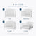 Diagram showing the Child Craft Hampton Arch Top 3 Piece Nursery Set, featuring a white 4-in-1 crib that converts to a crib, toddler bed, day bed, and full bed for children ages 0–5. This versatile baby furniture set includes a crib, dresser, and glider—perfect for any nursery. Bed rails and guard rails are sold separately.