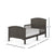 The Child Craft Hampton 2-Piece Toddler Bed and DreamWeave Set in Dapper Grey features slatted sides, arched headboard and footboard, plus a breathable mattress. Bed size: 30.25