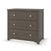 The Child Craft Harmony 3-Drawer Dresser with Changing Table Topper in Dapper Gray is perfect nursery furniture, featuring a sleek design and spacious drawers for children's essentials, shown against a white background.