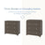 Side-by-side comparison of the Child Craft Harmony 3-Drawer Dresser with Changing Table Topper in Dapper Gray shows how it easily transforms from a dresser to a practical changing station for your nursery.