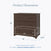 The Child Craft Harmony 3-Drawer Dresser with Changing Table Topper in Brushed Truffle is ideal for nursery storage, measuring 35