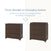 Side-by-side images show the Child Craft Harmony 3-Drawer Dresser with Changing Table Topper in Brushed Truffle as a dresser and as a changing station, illustrating how it easily adapts to your nursery needs.