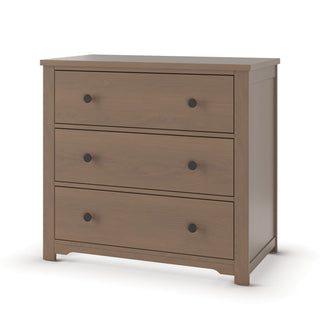 The Child Craft Harmony 3-Drawer Dresser with Changing Table Topper in Dusty Heather offers nursery storage with three spacious drawers and a stylish finish, perfect for organizing baby essentials.