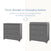 Side-by-side images of the Child Craft Harmony 3-Drawer Dresser with Changing Table Topper in Cool Gray. Text above reads: Easily convert your nursery storage into a changing station by adding the topper.