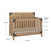 The Child Craft Lucas 2-Piece Crib and DreamWeave Set in Nutmeg features black corner accents, three mattress heights, and measures 44.09