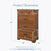 The Child Craft Redmond 4 Piece Nursery Set includes a dresser with changing tray. The dresser is 47