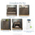 The Child Craft Redmond 4 Piece Nursery Set includes a convertible crib, dresser with changing tray, and chest, each labeled and arranged in a grid with soft decor. A separate breathable crib mattress is also shown.