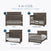 The Child Craft Redmond 4 Piece Nursery Set features a 4-in-1 convertible crib in dark wood—shown as crib, toddler bed, day bed, and full bed—adapting from birth to age 5. Bed rails and guard rail sold separately. Includes dresser with changing tray and chest.