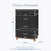 The Child Craft Soho 4 Drawer Chest in Ebony features four drawers and sturdy wood legs, perfect for nursery storage. For added safety, only one drawer can open at a time. Dimensions: 48