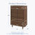 The Child Craft Surrey Hill 5 Drawer Chest in Toasted Chestnut has a diamond pattern, interlocking drawers, and baby-safe finish. Measures 48