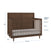 The Child Craft Surrey Hill 2-Piece Crib and DreamWeave Set in Toasted Chestnut features a paneled headboard, measures 45