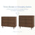 Two wooden dressers are side by side. The left shows the Child Craft Surrey Hill 3 Drawer Dresser in Toasted Chestnut; the right features a changing tray on top. Text: From dresser to changing station—convert your Child Craft dresser with a changing tray.