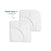 Two white HALO Mini Crib Sheet 100% Cotton 2-Pack sheets are shown with elastic backs and a label highlighting 