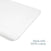 A white rectangular HALO Mini Crib Sheet, 100% cotton, with 