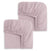 Two mauve-colored HALO Fitted Crib Sheets, 100% Organic Cotton Muslin (2 Pack), are folded with elastic edges visible on a white background. The soft, textured fabric suggests comfort and a gently crinkled appearance.