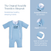 The HALO Baby Merlin's Magic Sleepsuit® 100% Cotton in light blue transitions babies from swaddling, features a scooped neckline, zipper covers, hand and foot openings, and encourages self-soothing for healthy sleep during regressions.