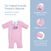 The HALO Baby Merlin's Magic Sleepsuit® 100% Cotton features a scooped neckline, zipper covers, and hand/foot openings for comfort and self-soothing—ideal for swaddle transition. Close-up images of each feature appear on the right.