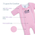 The HALO Baby Merlin's Magic Sleepsuit® 100% Cotton for baby sleepwear features a soft cotton outer layer, inner cotton lining, and plush polyfill core. Labels and a close-up circle highlight the fabric’s texture and its three comfort layers.
