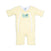 The HALO Baby Merlin’s Magic Sleepsuit® 100% Cotton is a pale yellow short-sleeve, short-leg sleepsuit with dual white front zippers and a blue-yellow penguin logo on the chest—perfect for swaddle transition.