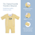 The HALO Baby Merlin's Magic Sleepsuit® 100% Cotton features zipper coverings, a scooped neckline, and open hands and feet—perfect for swaddle transition. Close-up images highlight comfort inspired by the original Magic Sleepsuit.
