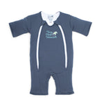 Navy Blue Baby Merlin's Magic Sleepsuit with brand logo on a white background
