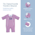 The HALO Baby Merlin's Magic Sleepsuit® 100% Cotton in lavender features a scooped neckline, zipper coverings, and open hands and feet. Displayed on a blue background, it supports swaddle transition and promotes better baby sleep.