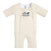 The HALO Baby Merlin's Magic Sleepsuit® 100% Cotton is a cream baby sleep suit with long sleeves and legs, dual front zippers, and a sleeping moon logo—ideal for swaddle transition.