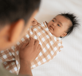 summer infant swaddleme microfleece Tan Gingham Micro-Fleece Swaddle Newborn