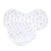 The aden + anais organic cotton muslin burpy bibs 2 pack includes two white, GOTS-certified, quilted cloths with rounded edges and a pastel hot air balloon pattern.