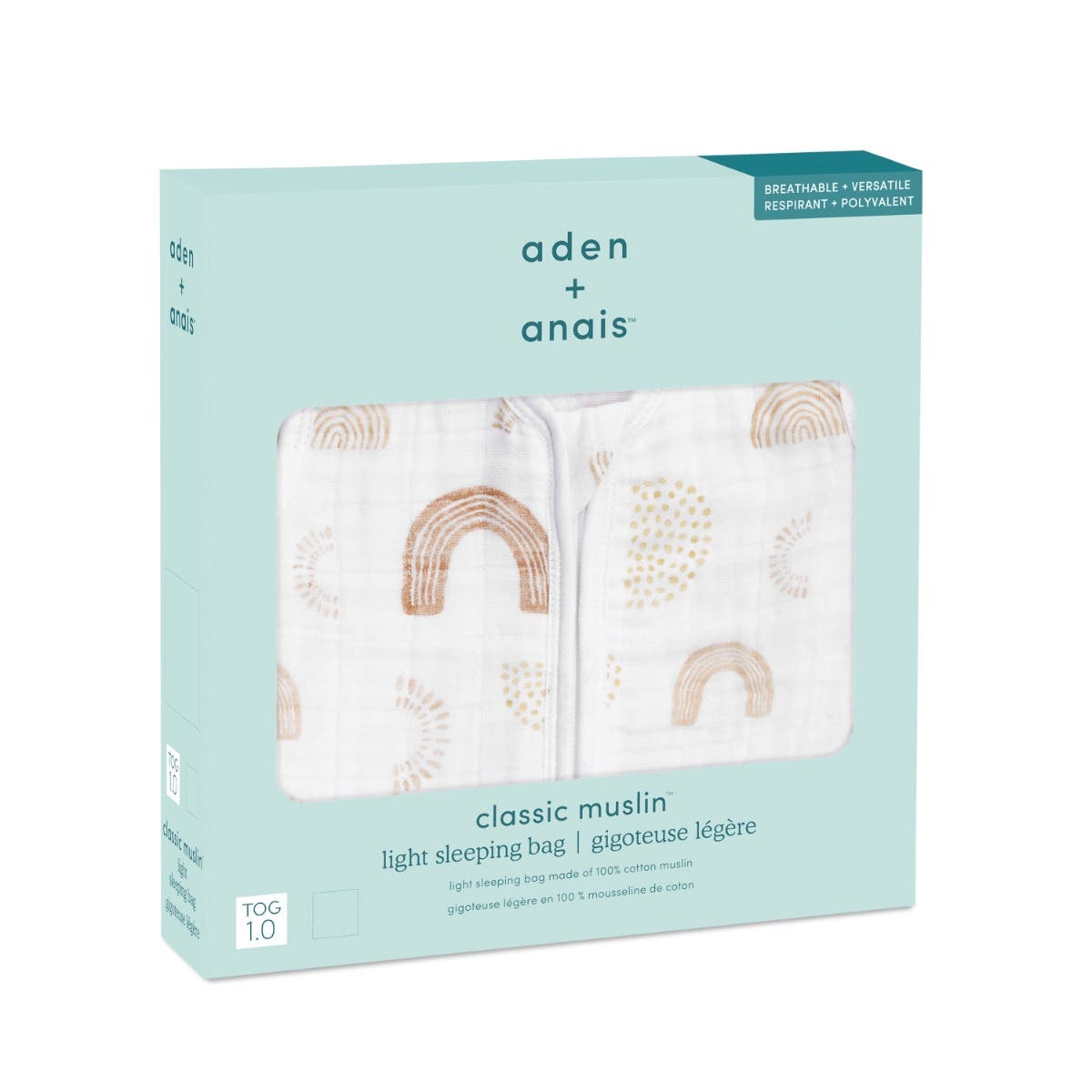 aden anais schlafsack 1 7 tog aden + anais Cotton Muslin Light Sleeping Bag in Keep Rising Size Medium