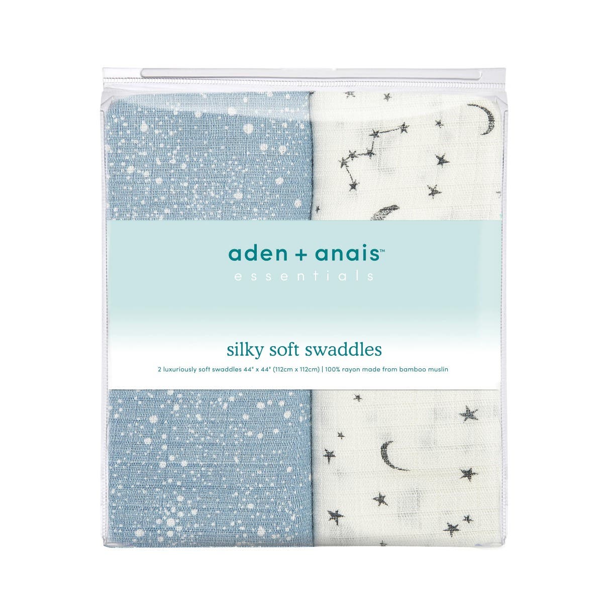 Cosmic Galaxy Silky Soft Muslin Swaddle 2pk aden anais