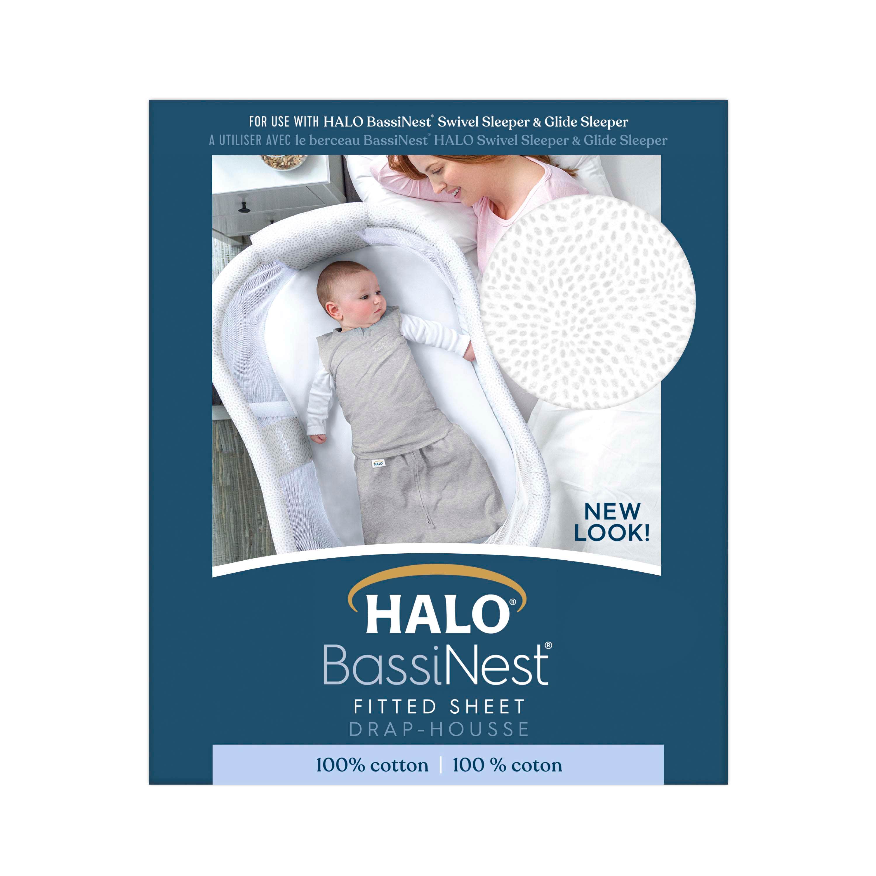 Pebble BassiNest Fitted Sheet HALO - Main Image