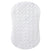 The HALO BassiNest® Protective Cover is an oval, white quilted mattress pad with a subtle circular pattern. Soft and cushioned, it features a waterproof barrier and is custom-designed to fit contoured bassinet or crib mattresses.
