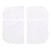 Two white BassiNest® Twin Sleeper Replacement Pads, from HALO, are positioned side by side on a white background. They resemble twin sleepers and feature slightly curved edges with a subtle seam or fold, similar to mattress pads, made of waterproof polyester.