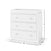The Child Craft Camden 2-Piece Nursery Set includes a white, pine wood three-drawer dresser with round knobs, shown against a white background. Dresser dimensions: 35