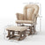Experience comfort and style with the Child Craft Hampton Flat Top 3 Piece Nursery Set, featuring a beige padded glider chair (37.5″ H x 26.75″ W) and a matching ottoman (12.25″ H x 18.25″ W) — both crafted with sturdy wooden frames, glide bases, and baby-safe finishes. For a beautifully coordinated nursery, pair this set’s glider with the Hampton crib and dresser for an inviting space that brings convenience and elegance together.